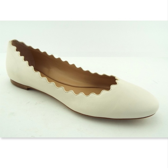 white ballet flats